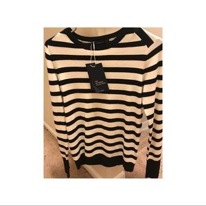 Zara black and white striped sweater